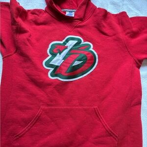 Russell Athletic Red Kids Hoodie with Graphic